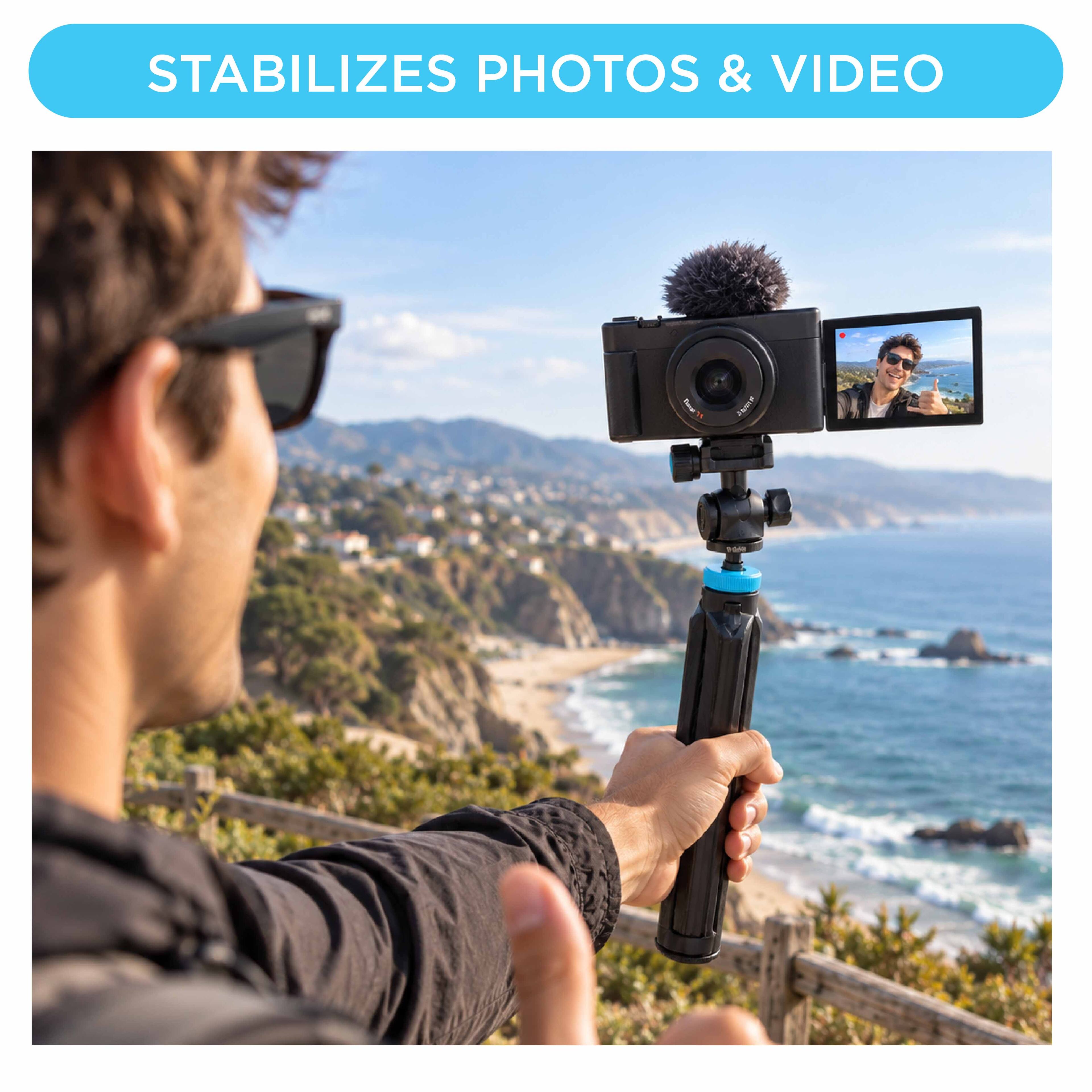 STABILIZES PHOTOS & VIDEO