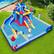 Alt View 2. Costway - Rocket Theme Inflatable Water Slide Park with 2 Slides Splash Pool without Blower - Multicolor.