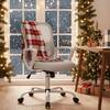 Front. Spaco - Spaco Counter Height Executive Office Chair, Ergonomic Adjustable Stool for Standing Desk Home Office - White.