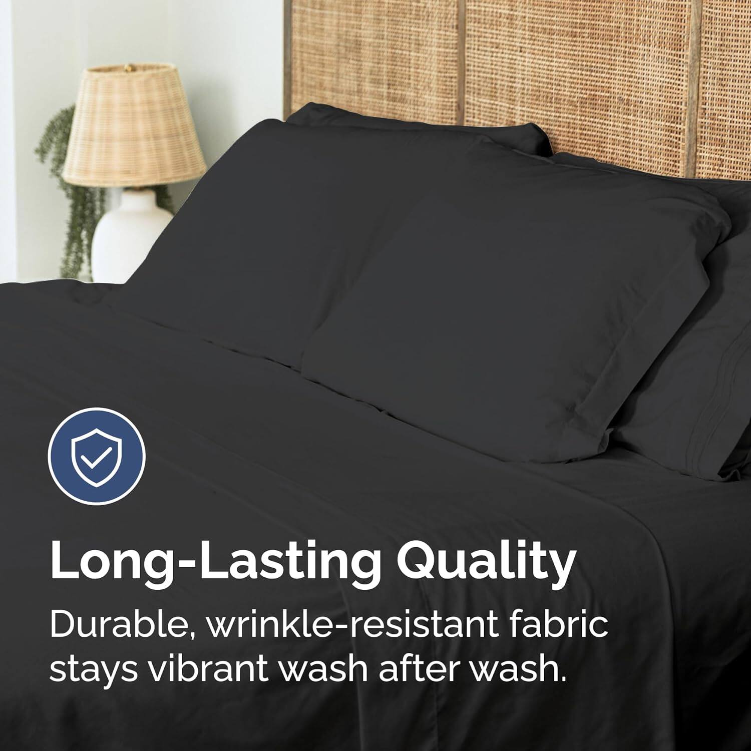 Long-Lasting Quality  
Durable, wrinkle-resistant fabric stays vibrant wash after wash.