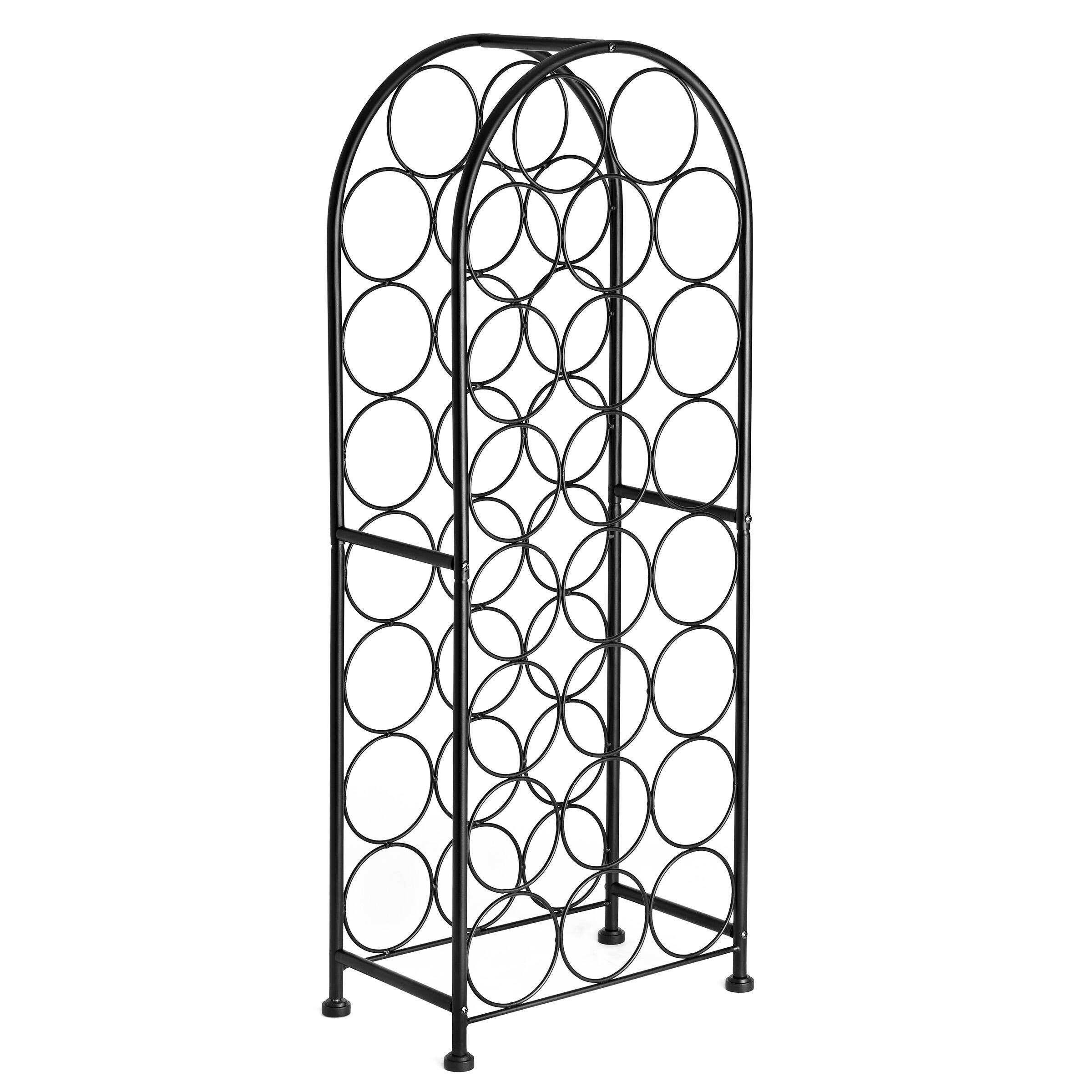 Sorbus - Chateau Style Wine Bottle Rack for Home and Cellar - Black