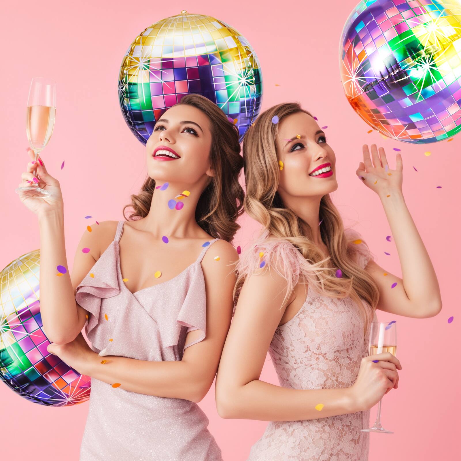 Alt View 5. AGPtek - 12 Pcs Disco Ball Balloons for Party Decorations - Silver.