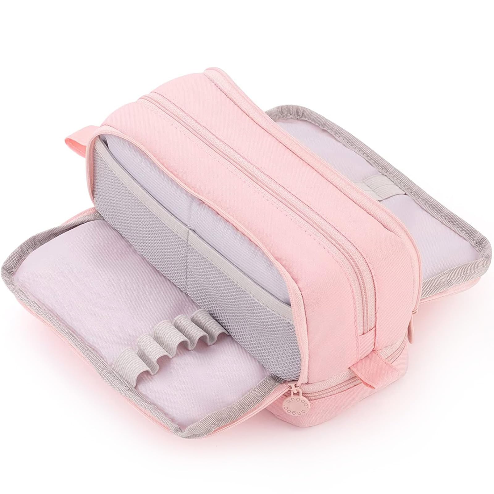 Paradigms Interiors - Large Capacity Pen Pencil Case With s -slot Pouch Bag Aesthetic School Supplies Organizer For Teen Women Adults - Pink