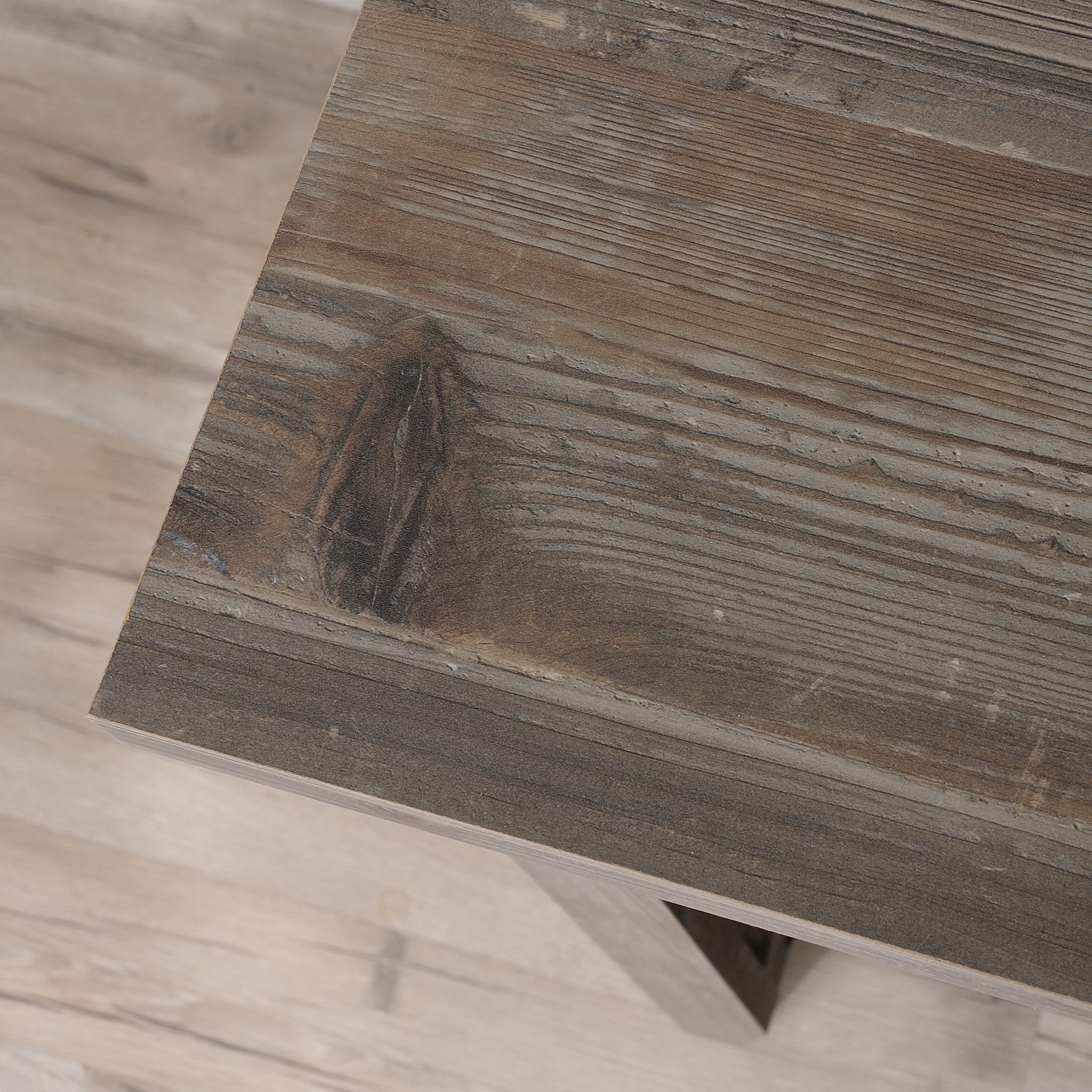 Left. Sauder - Summit Station Desk - Pebble Pine - Pebble Pine.