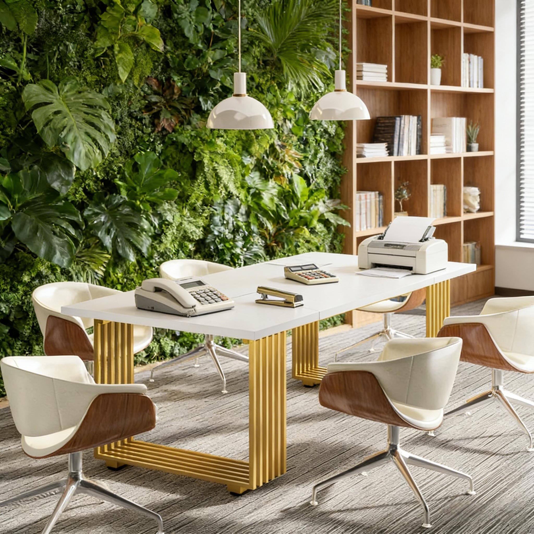 Alt View 5. Forest'nSky - Elegant Executive Computer Desk with Premium Design for Functional Home Office,White - White.