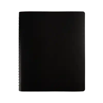 Front. Staples - Staples 7" x 8.75" Undated Daily Planner, Black - Black.