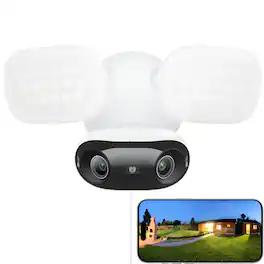 Reolink - Elite Pro Floodlight 16MP PoE Dual-lens Floodlight Camera 180° Panorama,2800-Lumen Color Temperature 3000K–6500K - White