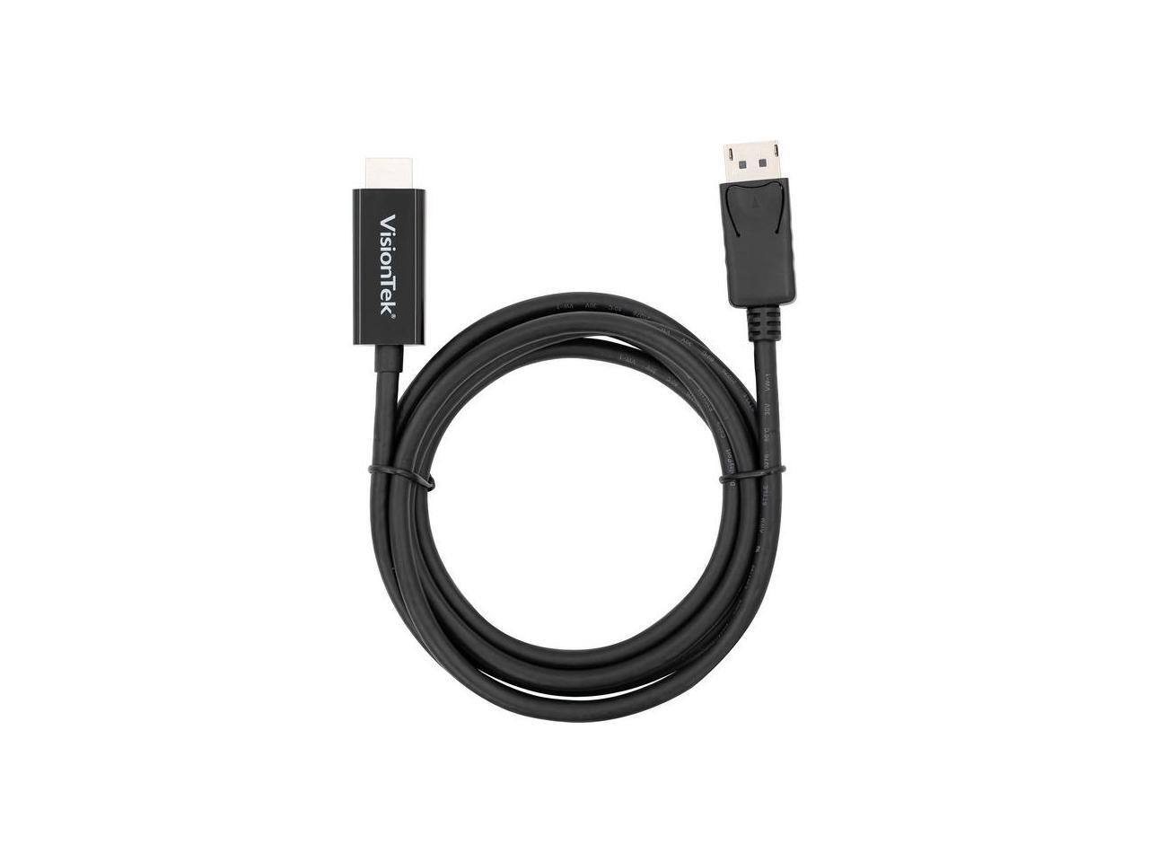 Alt View 2. Visiontek - 901214 6-Feet Displayport to HDMI 2.0 Active Male to Male Cable - Black.