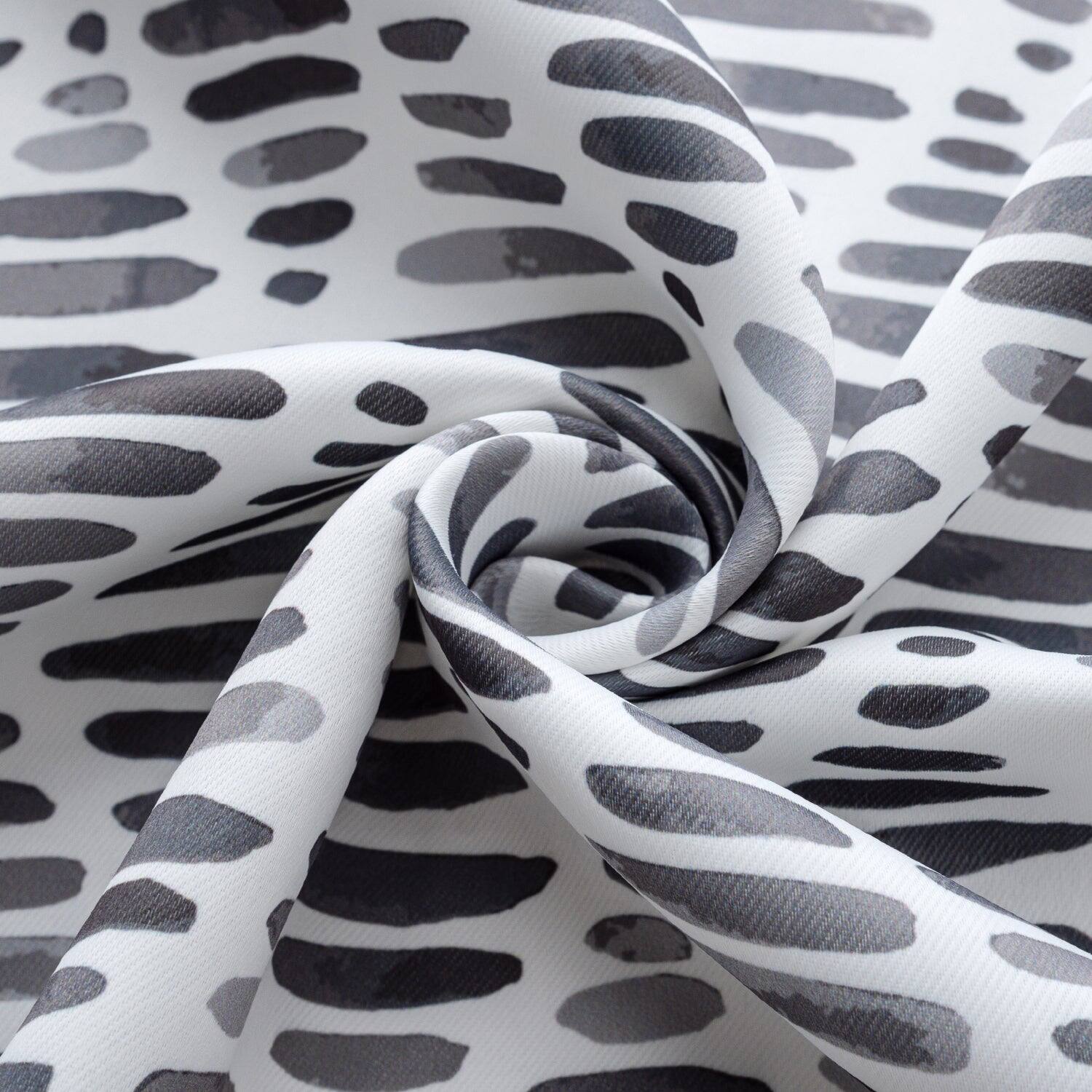 Alt View 2. Olivia Gray - Olivia Gray 100% Polyester 190 GSM Justice Reversible Blackout Grommet Curtain Panel 54" x 90" Grey - Grey.