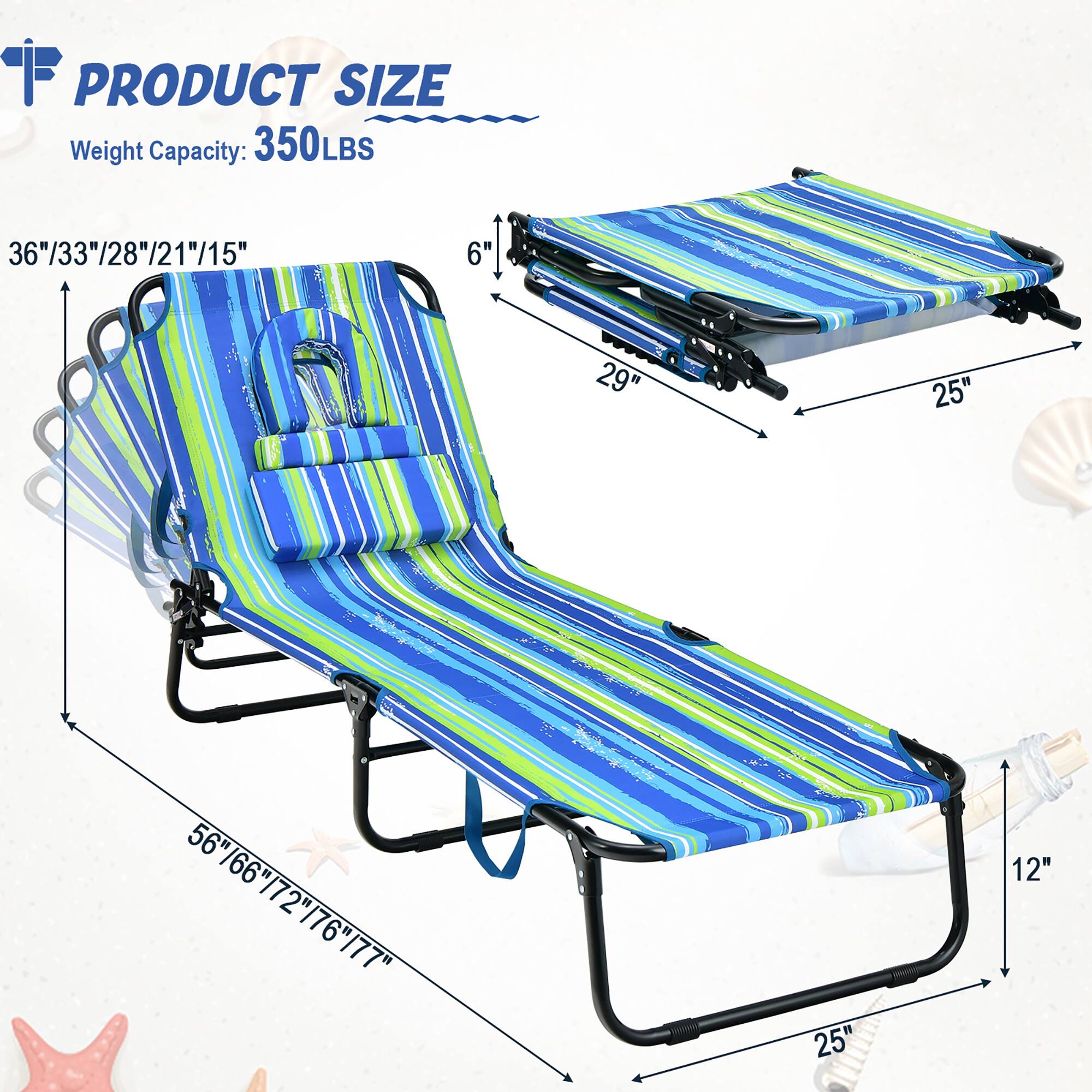 PRODUCT SIZE
Weight Capacity: 350LBS
36"/33"/28"/21"/15"
6"
29"
25"
56"/66"/72"/76"/77"
25"
12"