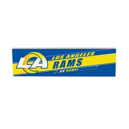 Evergreen Enterprises - Los Angeles Rams 5" x 18" Shadow Logo Wood Mantle Sign - Multicolor