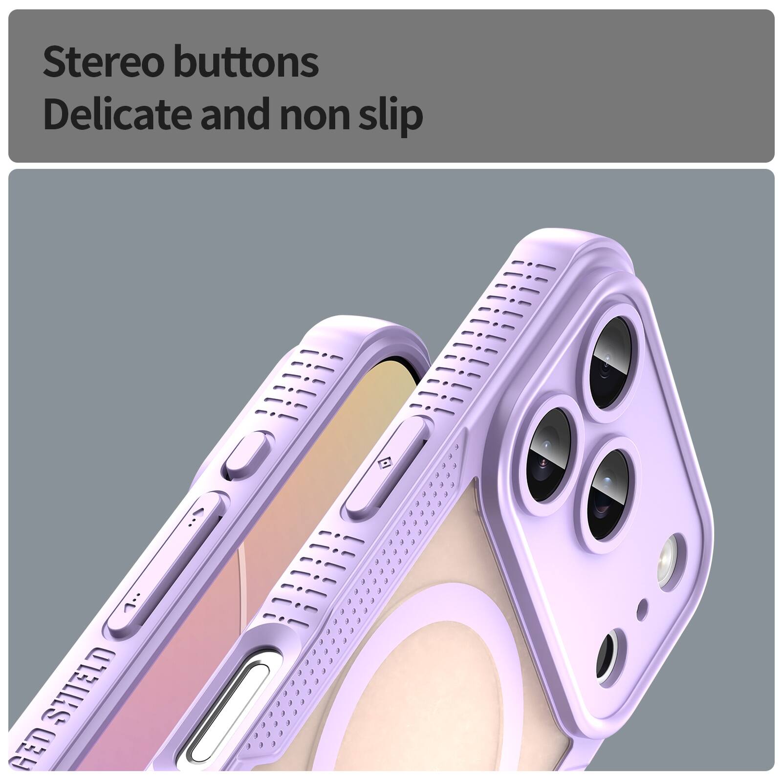 Stereo buttons  
Delicate and non slip  
SHIELD 1