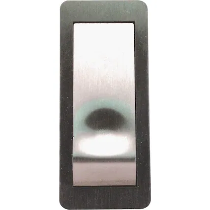 Front. IQ America - IQ America Wireless Doorbell Pushbutton Replacement Contemp Style Non-lighted Satin Nickel - White.