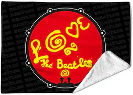 PopMarket - The Beatles - Rocksax - The Beatles - Love - Sherpa Fleece Blanket (60 in x 80 in) - Multicolor