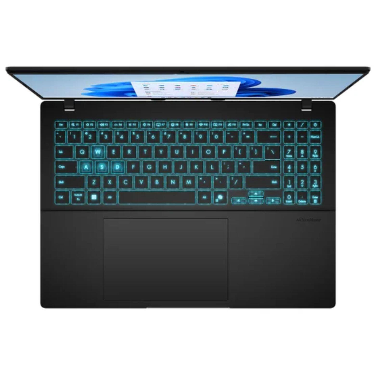 Alt View 3. ASUS - Vivobook V16 16" WUXGA Intel Core 7 240H 2.5 GHz 32GB DDR5 1TB SSD NVIDIA GeForce RTX 5070 Windows 11 Home Gaming Laptop - Black.