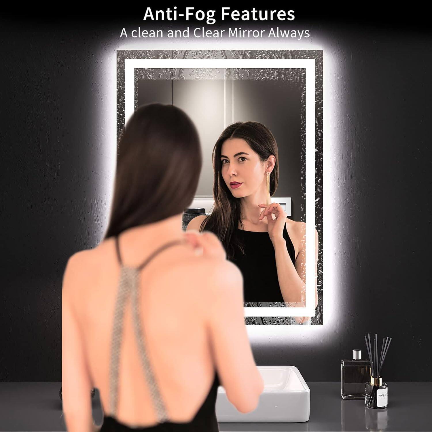 Anti-Fog Features  
A clean and Clear Mirror Always