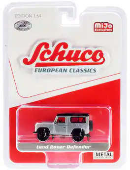 Land Rover Defender Silver "European Classics" Series Limited Edition to 2,400 pieces 1/64 Diecast Model Car by Schuco