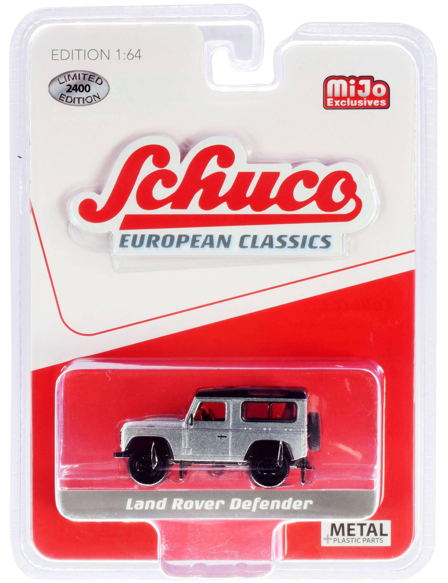 Land Rover Defender Silver "European Classics" Series Limited Edition to 2,400 pieces  1/64 Diecast Model Car by Schuco