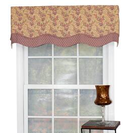 RLF Home - Days Trimmed Glory 100% Cotton with Fully Lined 3" Rod PocketWindow Valance 50" x 16" - Lavender