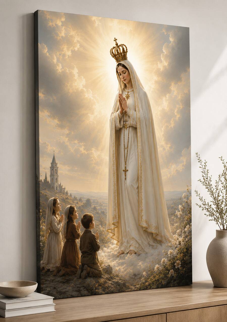 FC Design Large Fatima Blessed Mother Wall Art Canvas Print 24x36 ...