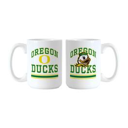Logo Brands - Oregon Ducks 15oz. Current & Throwback Mug Set - Multicolor