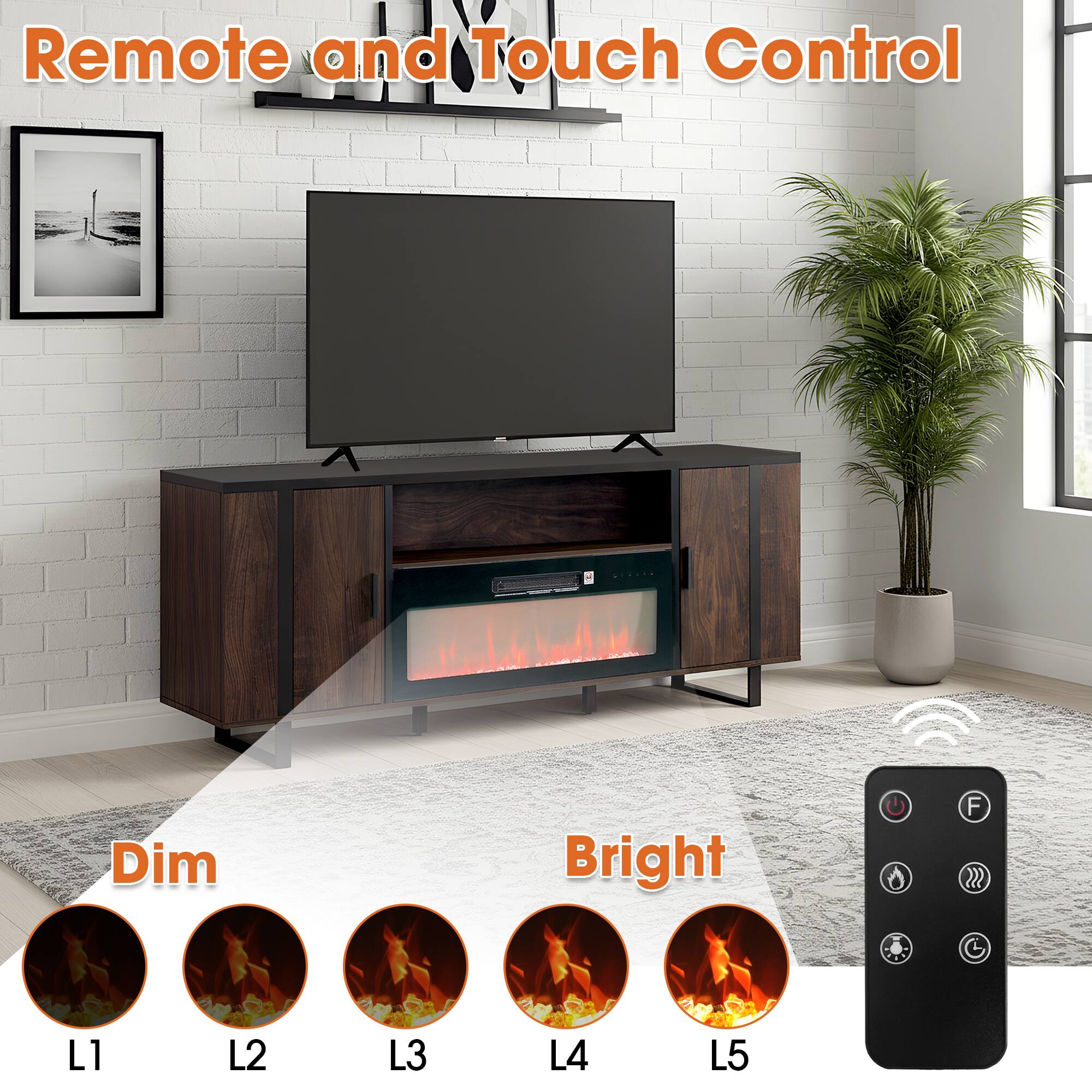 Remote and Touch Control

Dim  
L1 L2 L3

Bright  
L4 L5