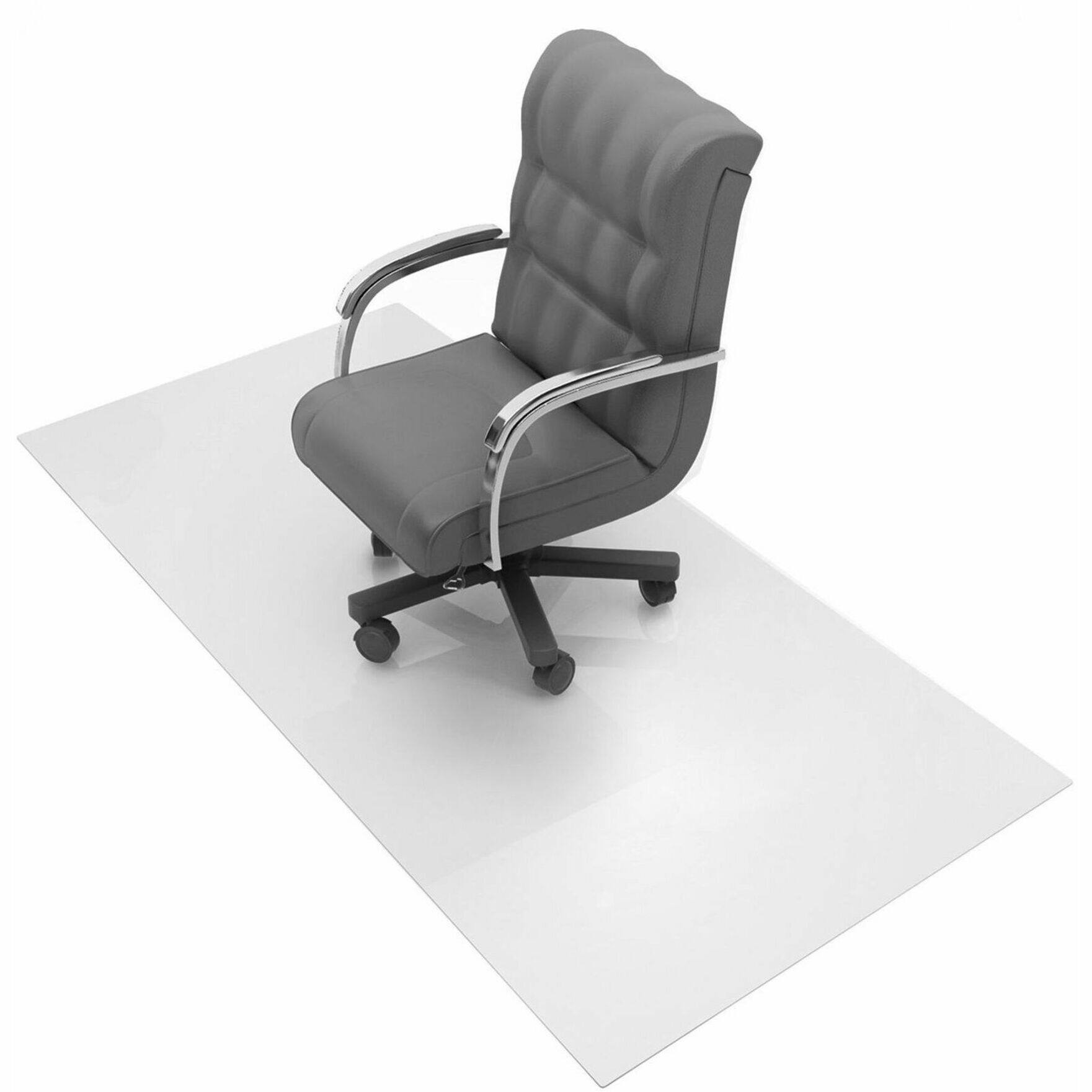 Alt View 17. Floortex - Ultimat XXL Polycarbonate Rectangular Chair Mat for Hard Floors - 60'' x 118'' - Clear.