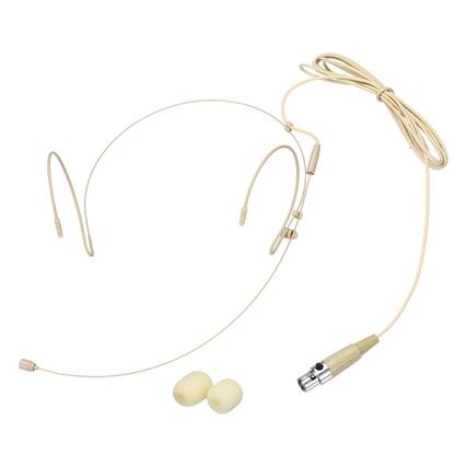 Front. Unique Bargains - Ear Hook Headset Microphone Double Over Ear Omnidirectional Wired Condenser with Mini XLR 3 Pin TA3F Plug 3.9ft Cable - Beige.