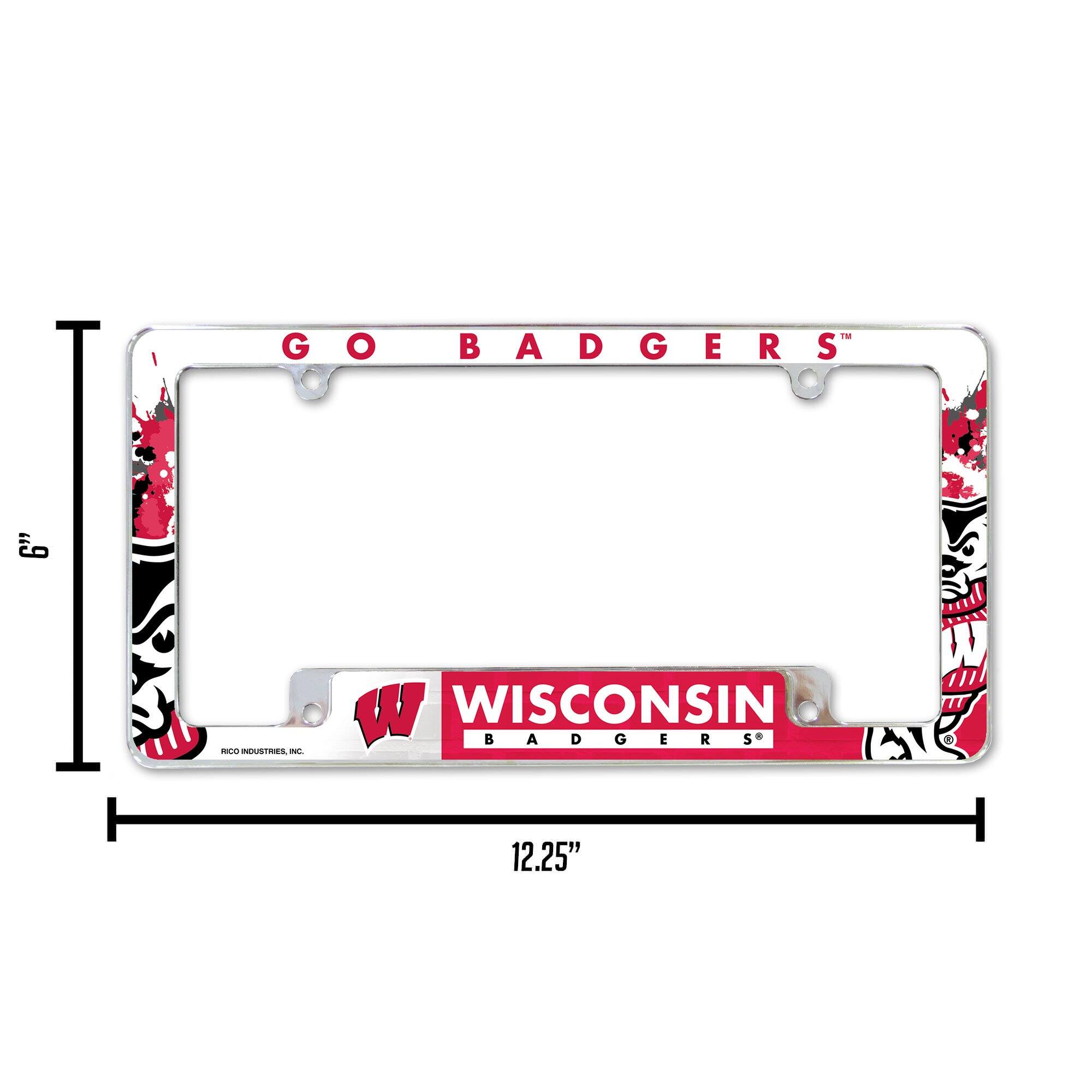 GO BADGERS  
WISCONSIN BADGERS  
12.25"
