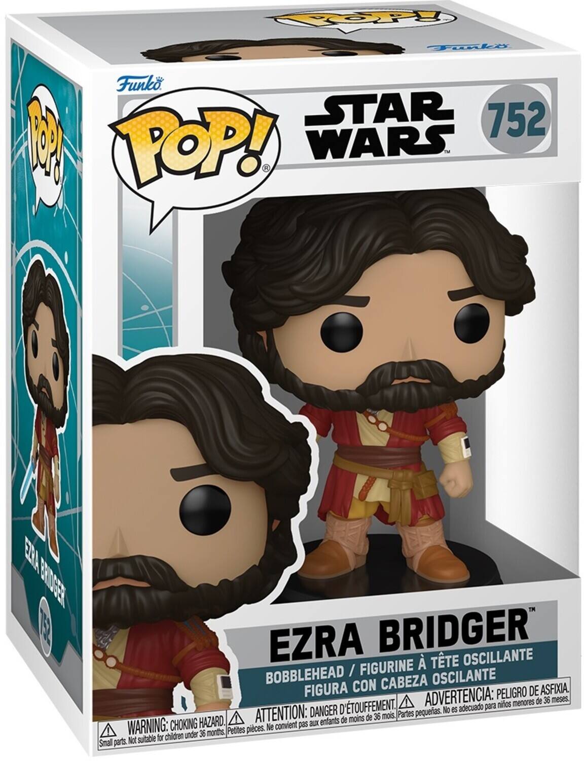 Funko. STAR 752 (M) POP! WARS TM ERA I EESOUA EZRA BRIDGER TTE OSCILANTE BOBBLEHEAD / FIGURINE OSCILANTE FIGURA CON CABEZA ASFIXIA ADVERTENCIA: PELIGRO DE menores de 36 meses. D'TOUFFEMENT. adecuado para nios ATTENTION: DANGER D Partes pequeras. No es moins de 36 mois. HAZARD. aux enfants de WARNING: CHOKING Pettes pieces. Ne convient pas for children under 36 months, Small parts. Not suitable