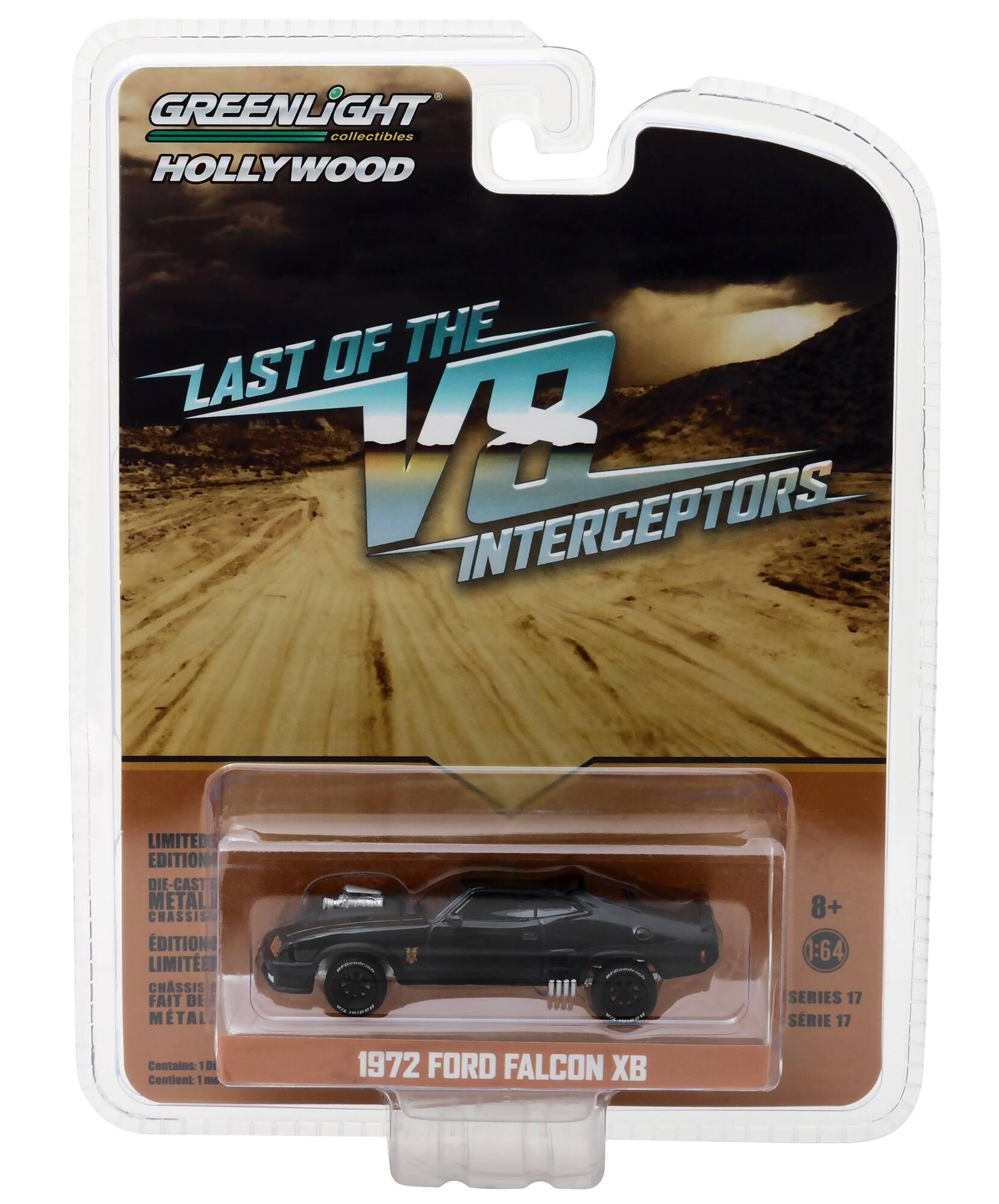GREENLIGHT collectibles HOLLYWOOD OF THE LAST OF THE INTERCEPTORS LIMITED EDITIONA DIE-CAST METAL CHASSIS DITIONS LIMITEE CHASSIS E FAIT DE METAL. nn ( - See T 8+ 1:64 SERIES 17 SRIE 17 Contains: 1 DI Centient: 1 - 1972 FORD FALCON XB