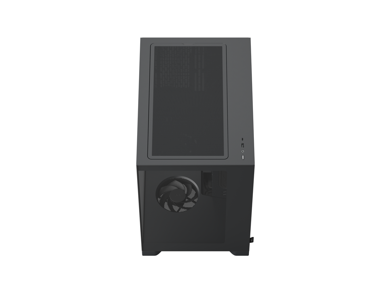 Alt View 4. Fractal Design - Fractal Design Pop 2 Vision Black - Dual-Chamber Case with Glass Panels, 4 Fans, E-ATX Support - Black.