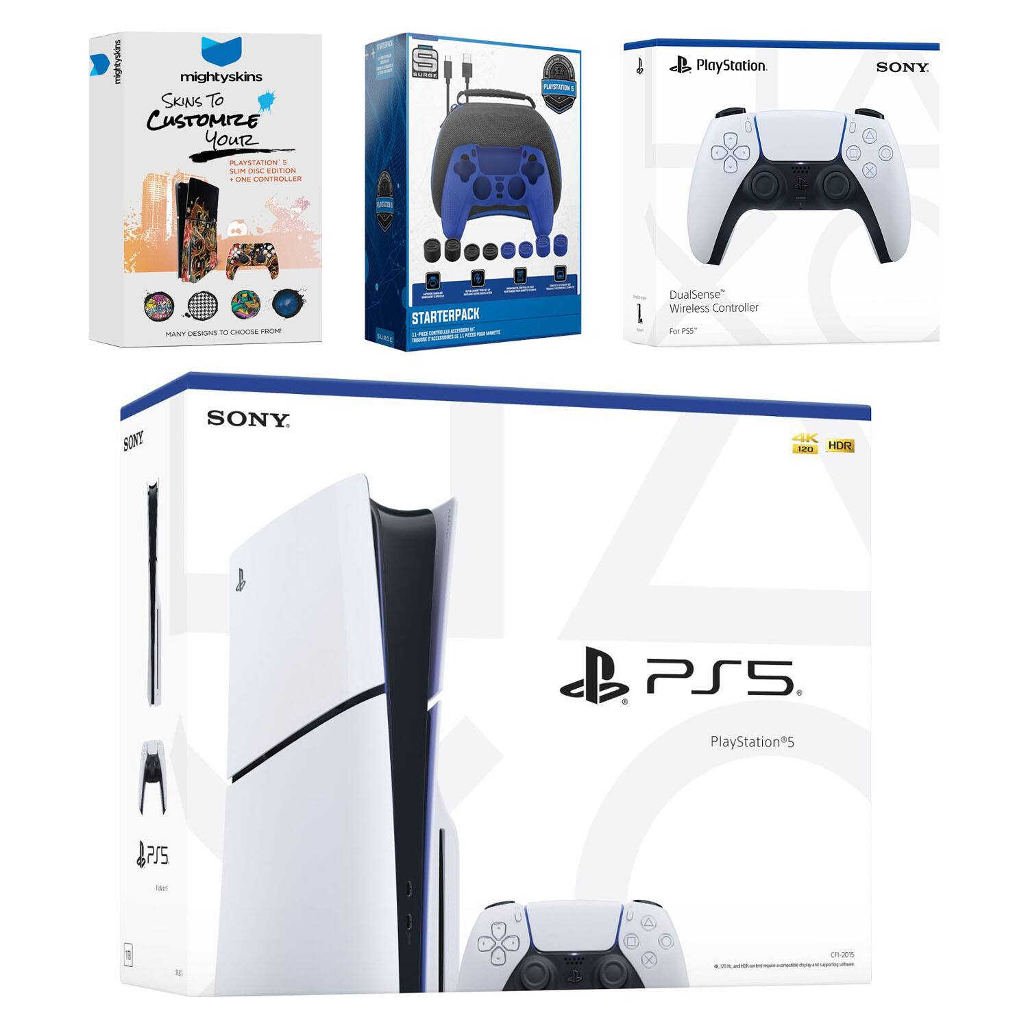 mightyokas  
mighty skins  
Skins To Customize Your PlayStation 1 uL2 TC Edition One Controller  
ATT & PlayStation w SONY DESIGN - CRDOE FRLP MANT STARTERPACK  
I DualSense Wireless Controller For PS5 SONY  
4K ti0 HOR PS5 PlayStation*5 $75 X han