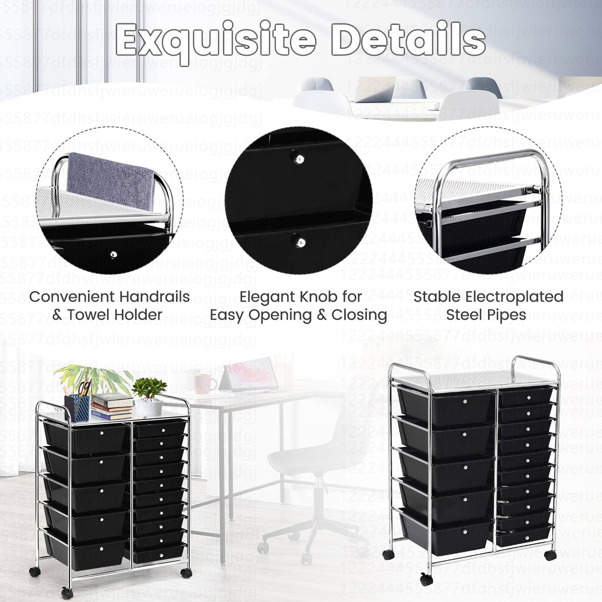 Exquisite Details: Convenient Handrails, Elegant Knob for Stable Electroplated & Towel Holder, Easy Opening & Closing Steel Pipes.