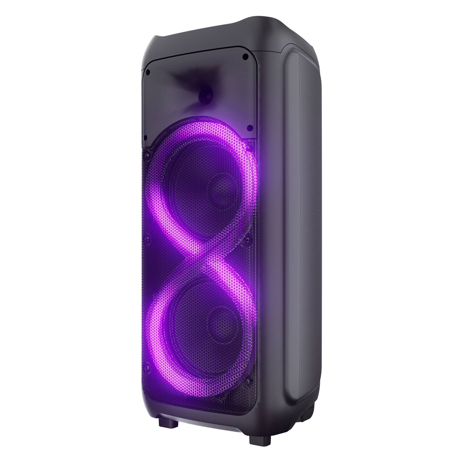 Alt View 6. iQ Sound - 2 X 8" Portable Bluetooth Speaker - Black.