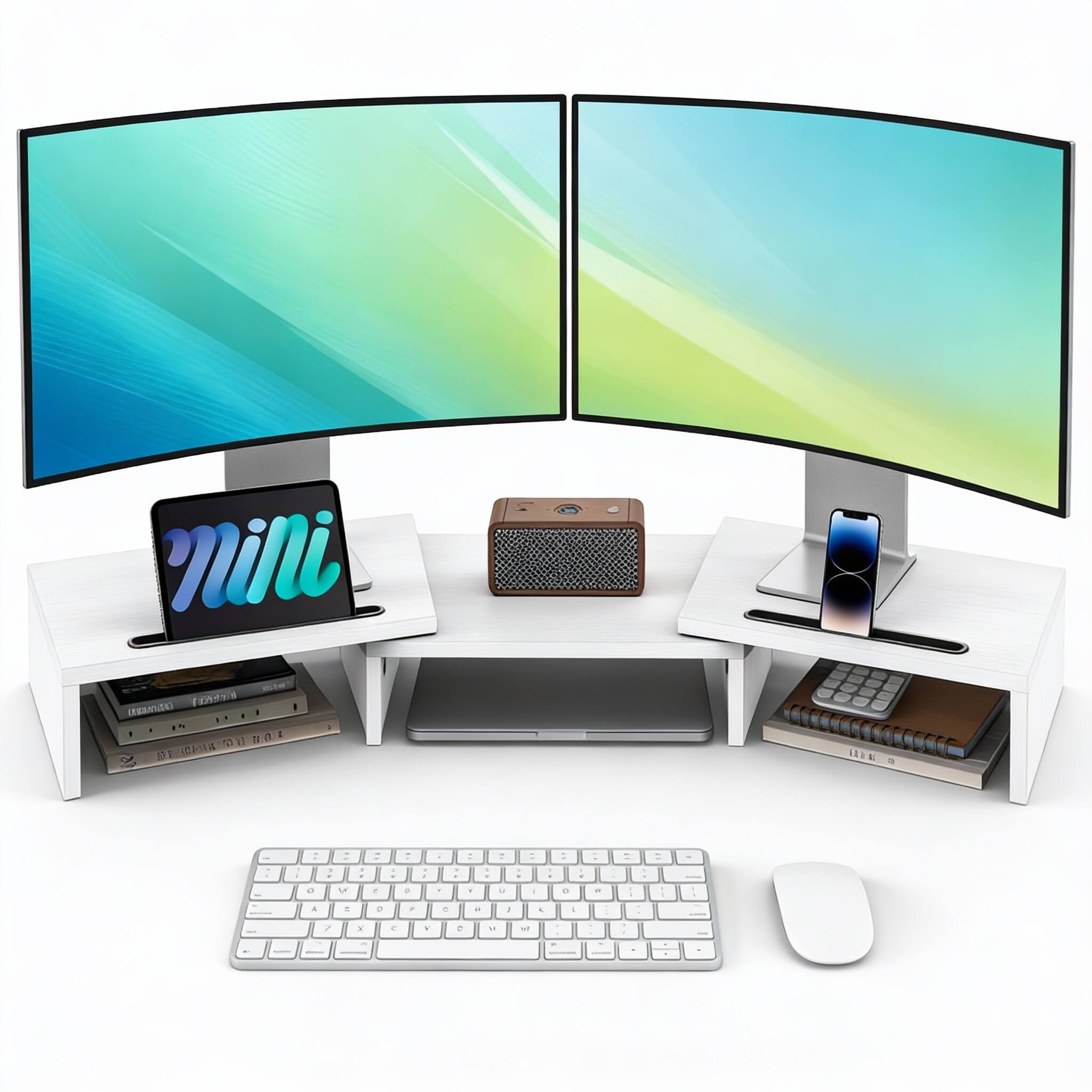 White 3-Shelf 29-41", 55 lbs