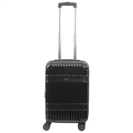 Front. Martha Stewart - The Bedford 22" Hardcase Carry-On - BLACK.