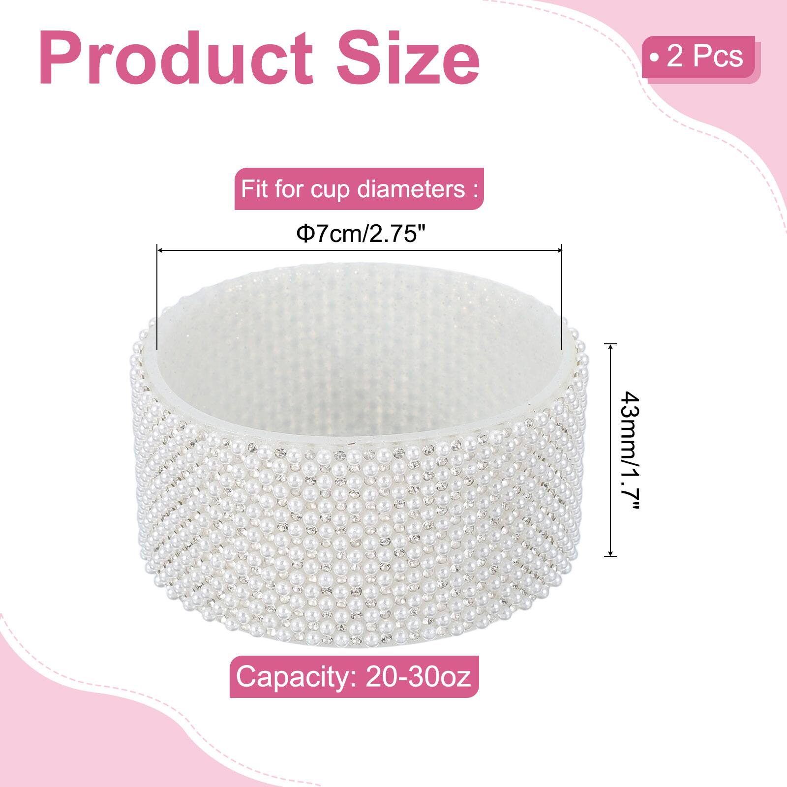 Product Size  
2 Pcs  
Fit for cup diameters:  
7cm/2.75"  
43mm/1.7"  
Capacity: 20-30oz