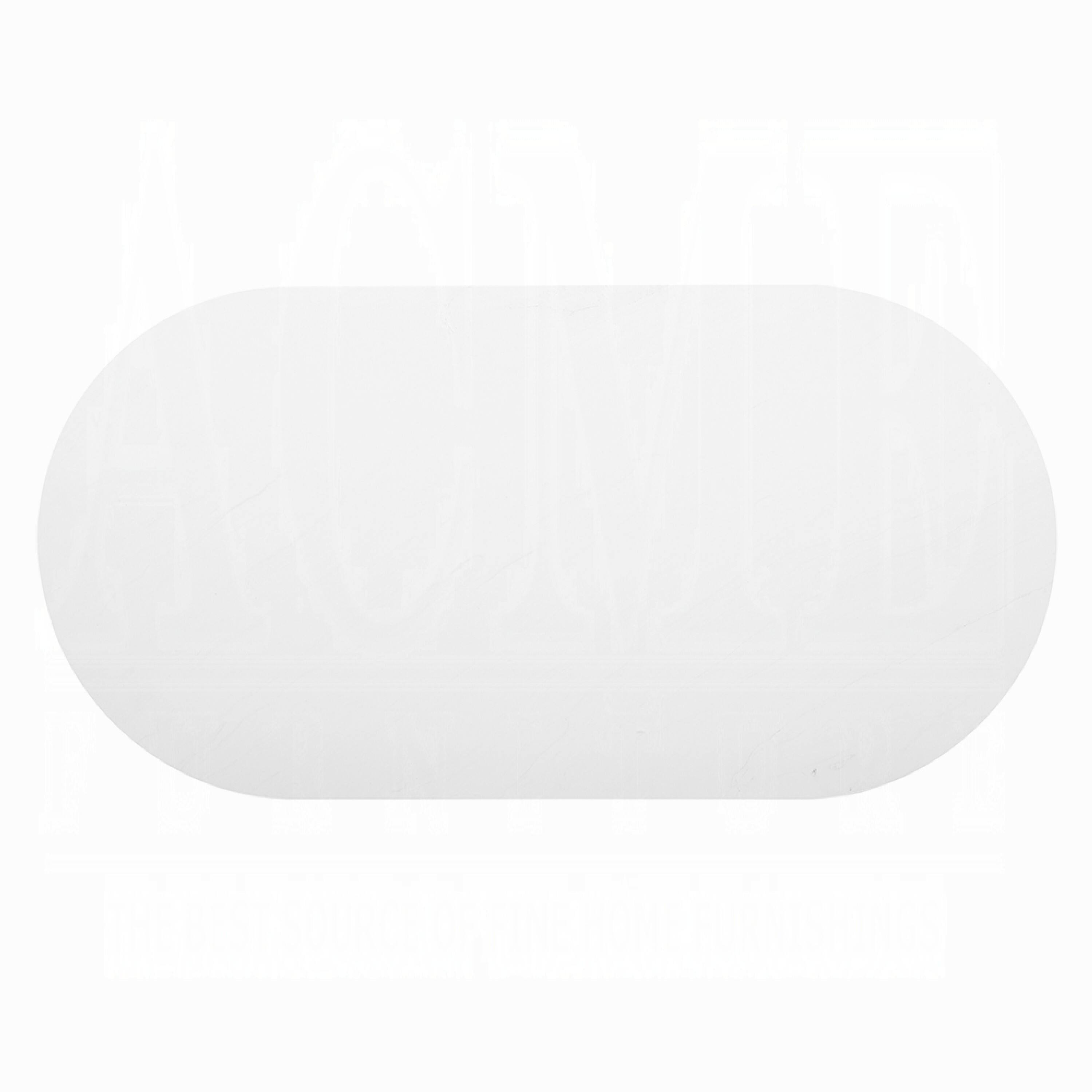 Alt View 5. Manhattan Lane - Jeh Coffee Table, 55 Inch White Oval Top, Dual Pedestal Base - White, Oak Brown, Black.