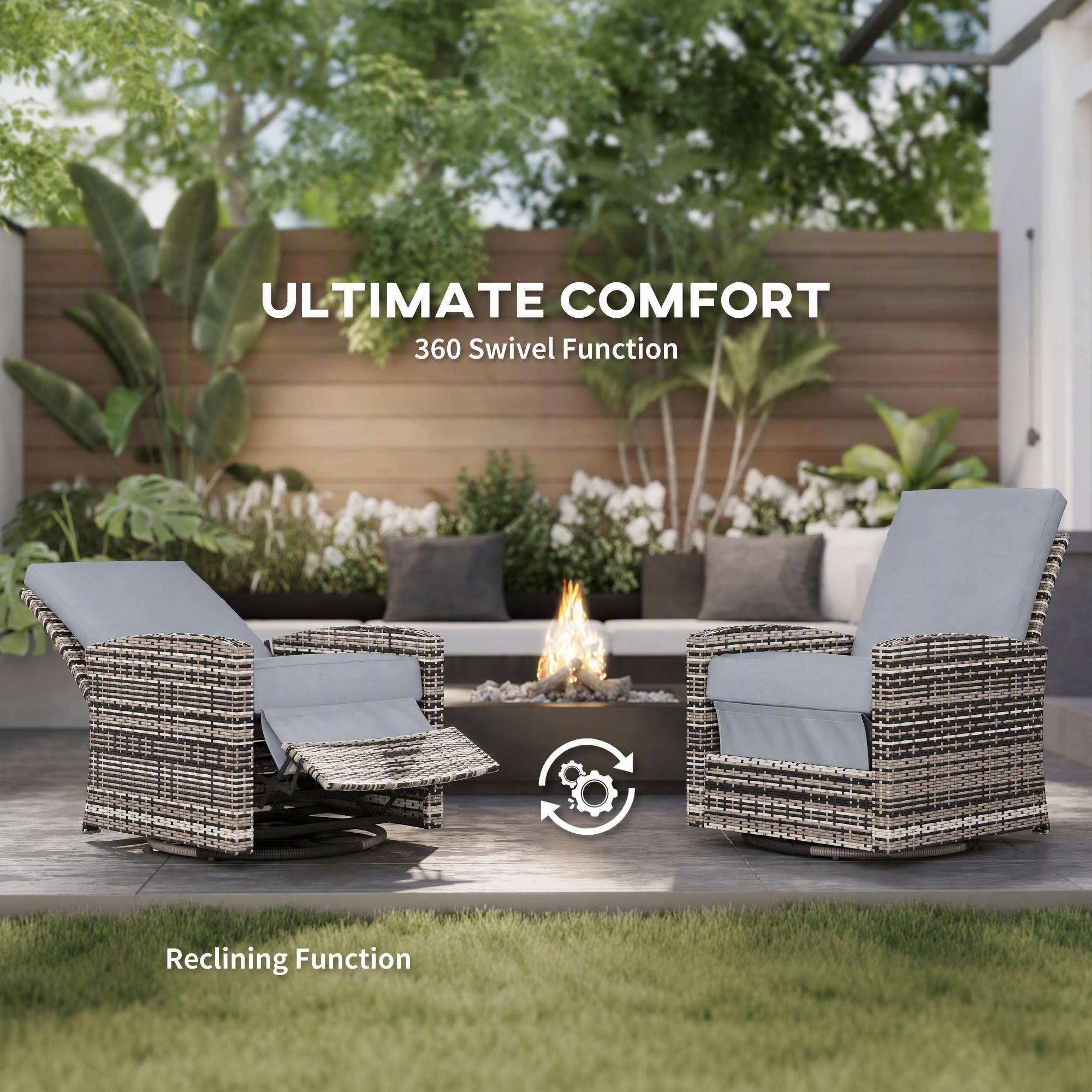 ULTIMATE COMFORT  
360 Swivel Function  
Reclining Function
