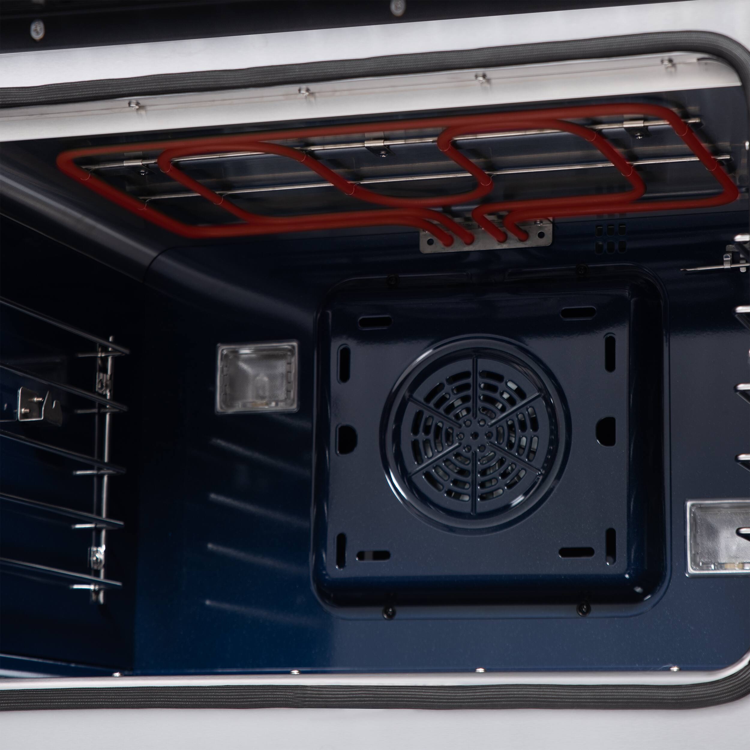 Alt View 12. Forno Appliances - Capriasca 4.32 Cu. Ft. Dual Fuel Range with French Door Design - Black.