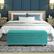 Left. Simpli Home - Hamilton Storage Ottoman - Aqua Blue.