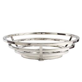 Jiallo - Elegance Round basket-12 " W x 3 1/4" H - Silver, Multi Color