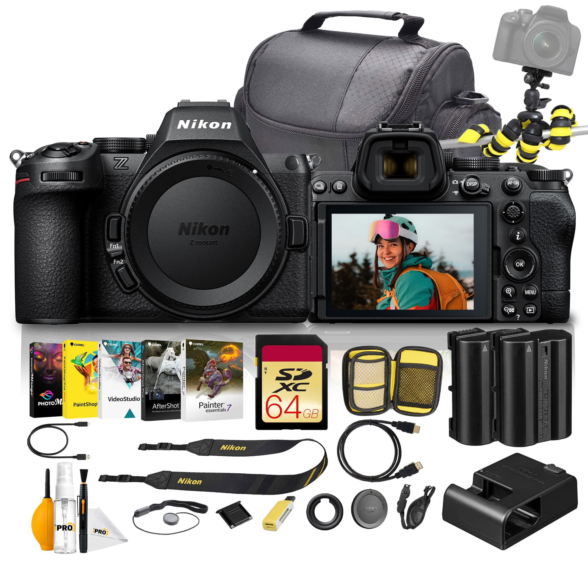 Nikon - Z5 II Mirrorless Camera Body FX Format 24.5MP 4K60p 5 Axis Stabilization Bundle With Bag + Tripod + 64GB Memory Ca - Black price history on PriceWatchPro