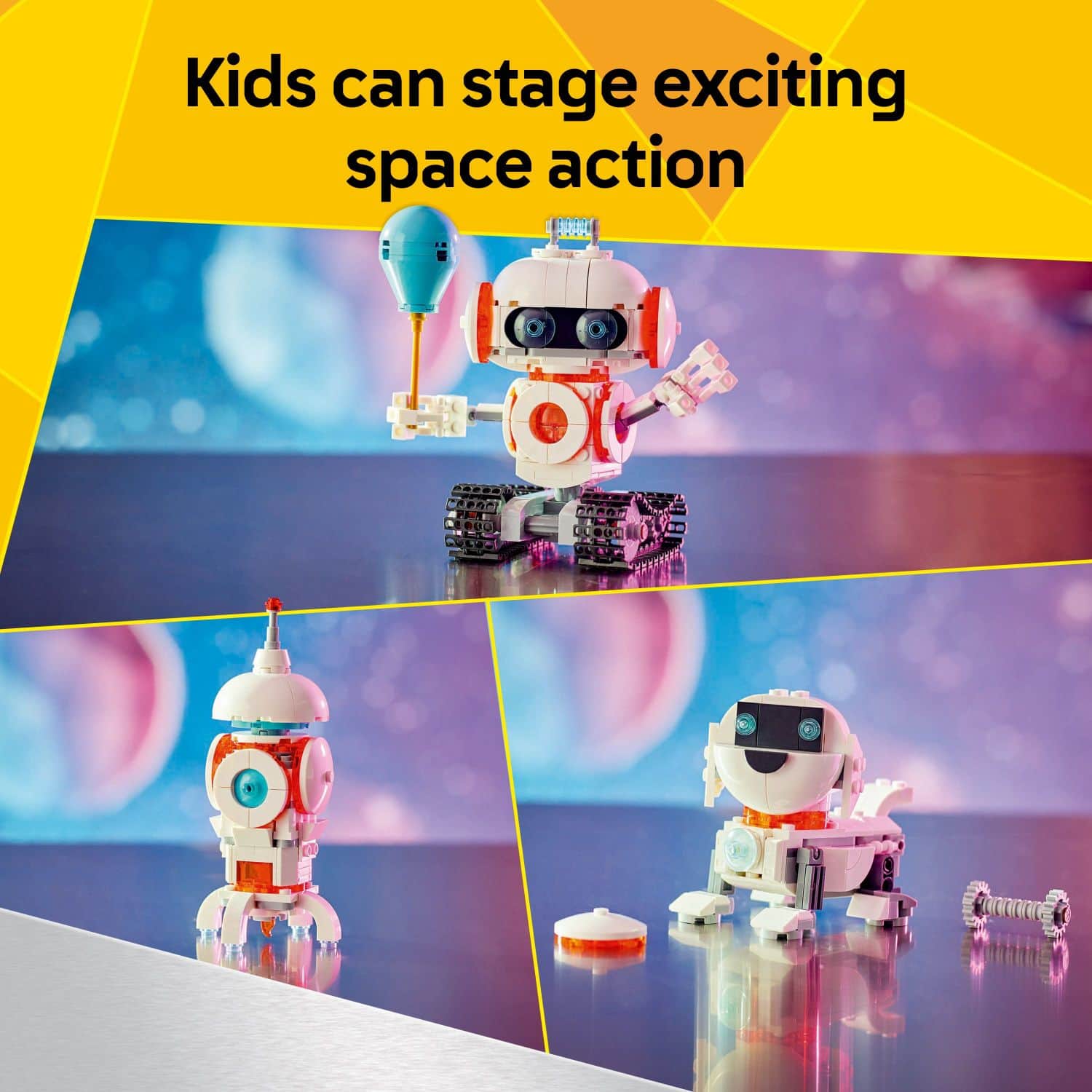 Kids can stage exciting space action.