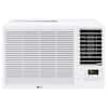 Front. LG - 570 Sq. Ft. 11,700/12,200 BTU 230V Window Air Conditioner with Supplemental Heat Function - White.