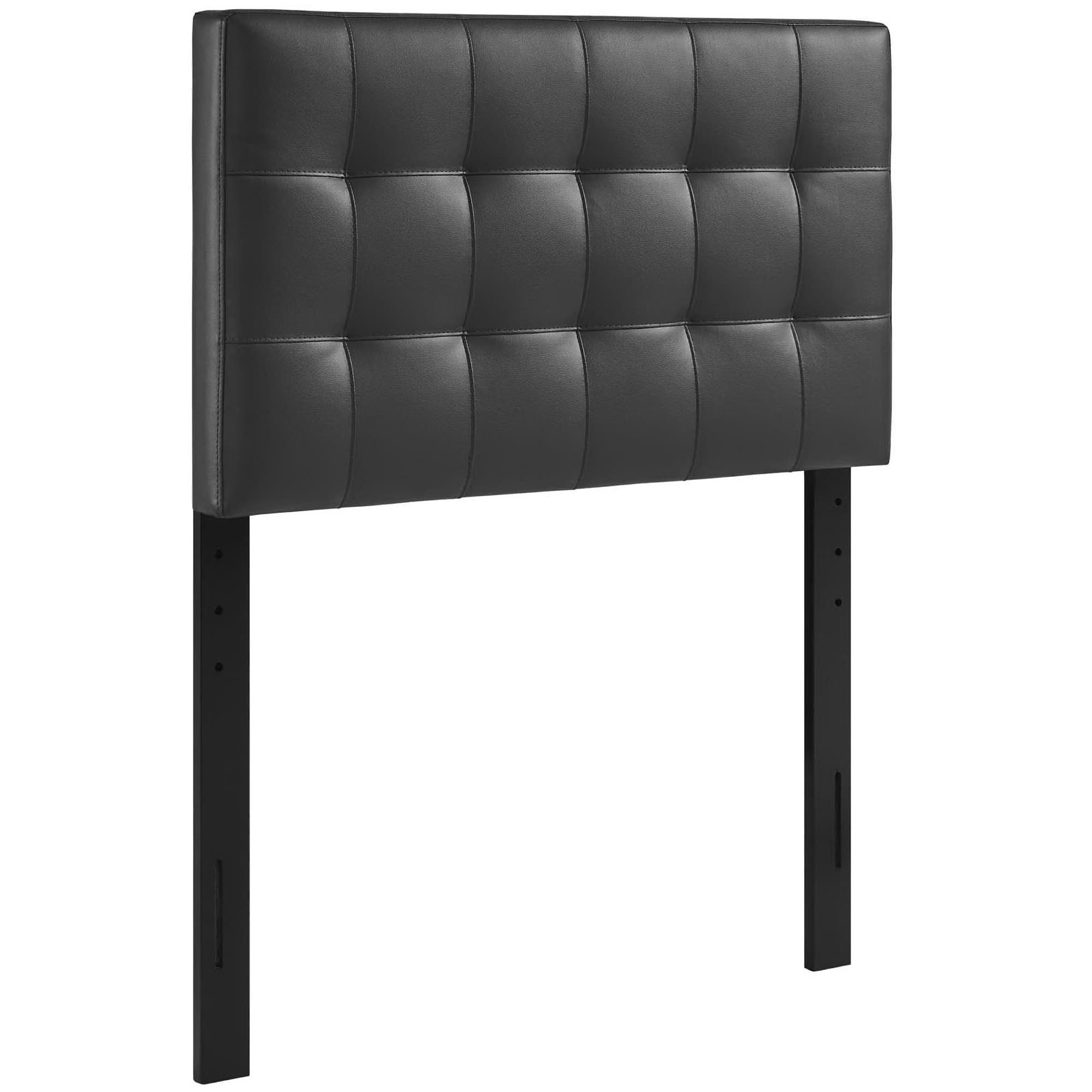 Lily Upholstered Vinyl Twin Headboard by Modway - Black