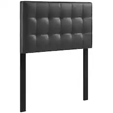 Front. Modway - Lily Upholstered Vinyl Twin Headboard by Modway - Black.
