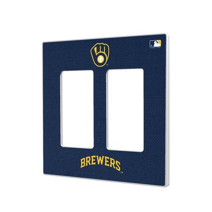 Front. Keyscaper - Solid Double Rocker Light Switch Plate - Multicolor.