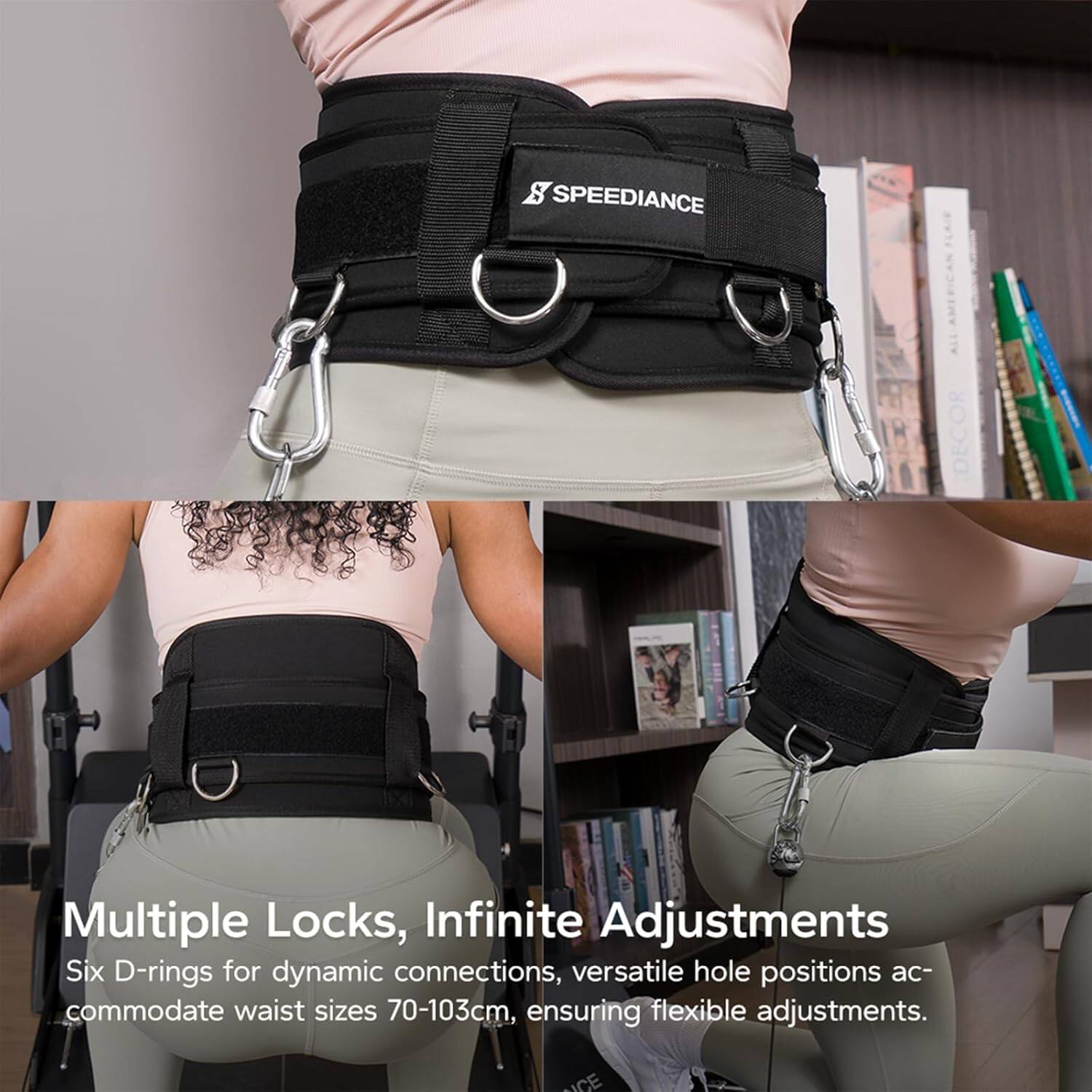 Multiple Locks, Infinite Adjustments

Six D-rings for dynamic connections, versatile hole positions accommodate waist sizes 70-103cm, ensuring flexible adjustments.